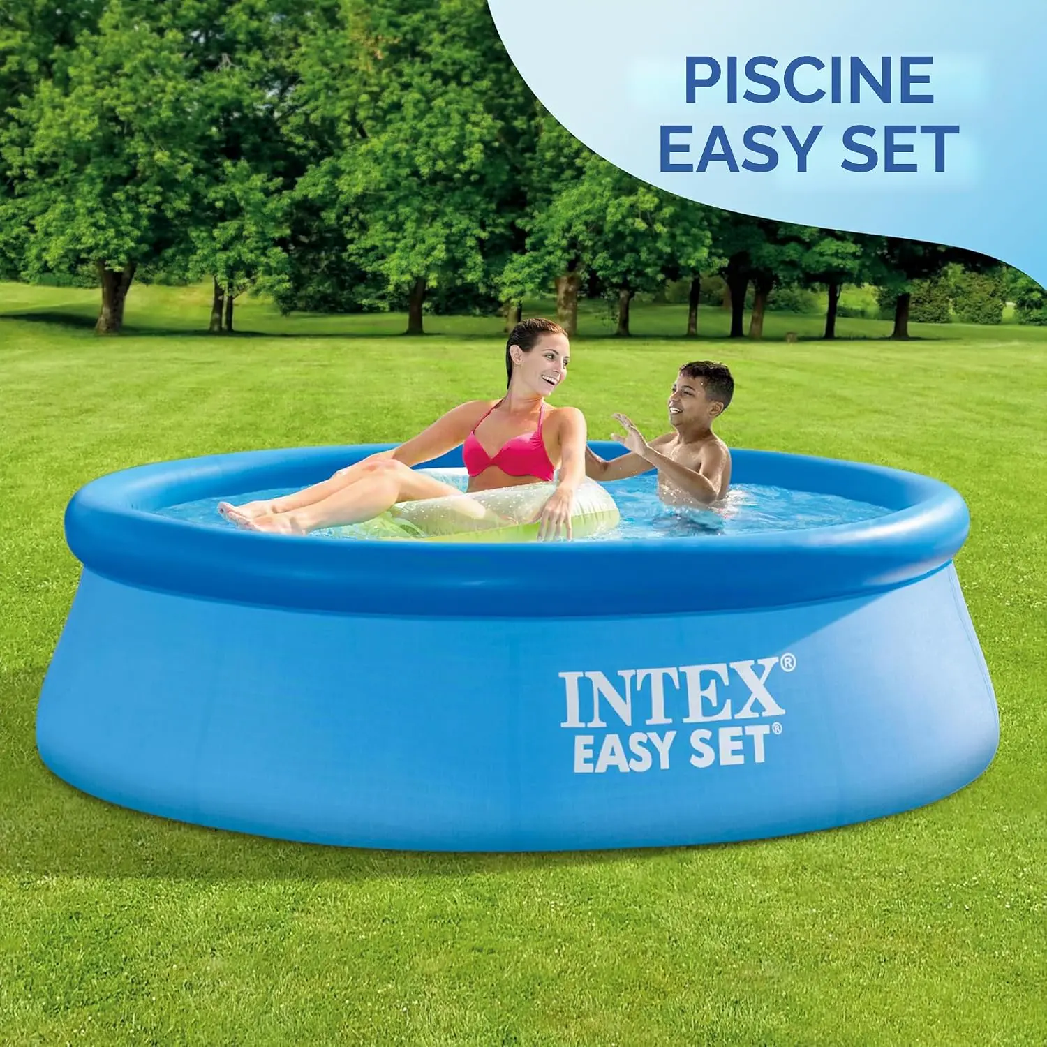 Piscine hors sol bleu 244 x 76 cm vue 3