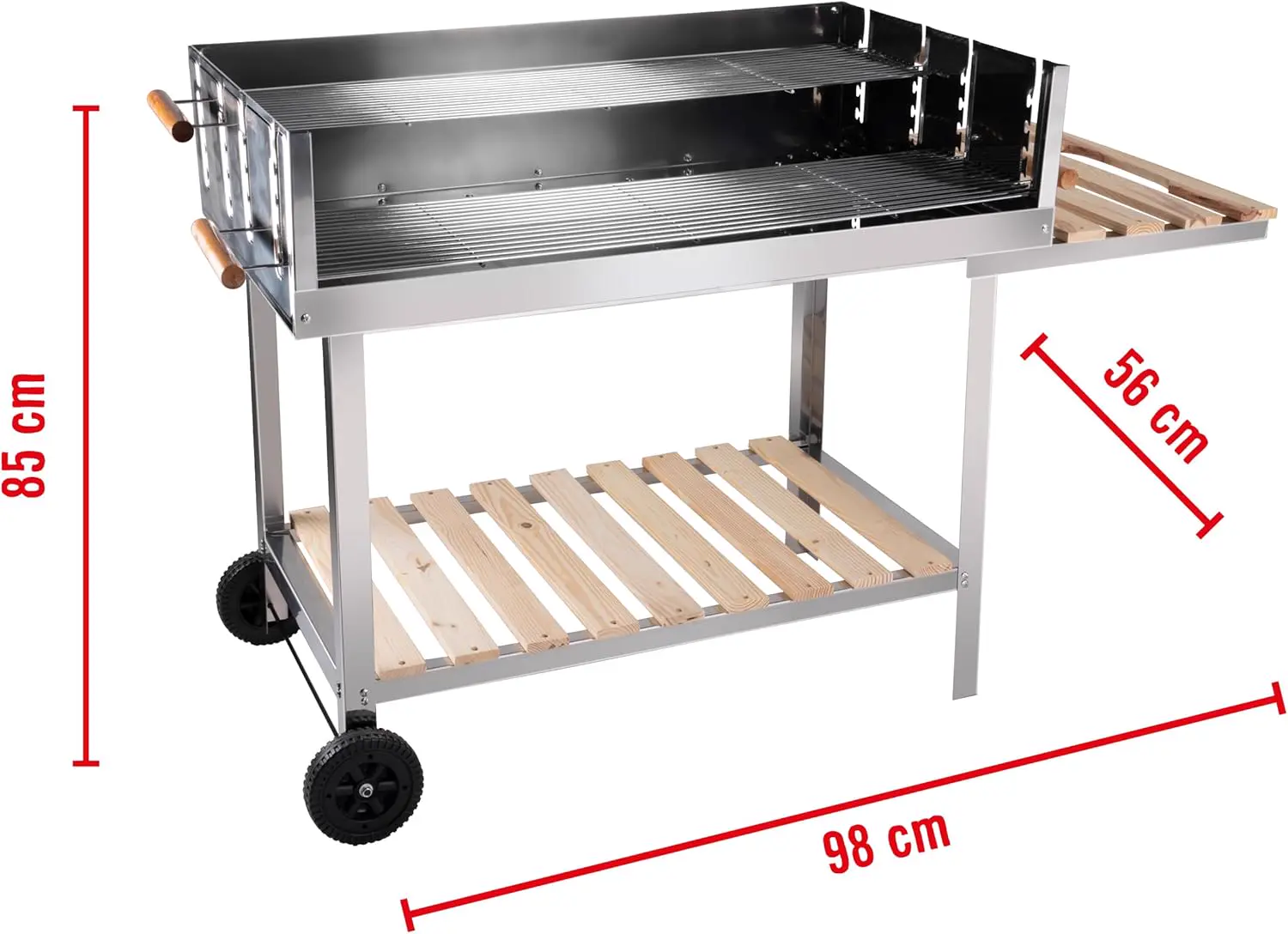 Barbecue à charbon en bois 56 x 85 cm vue 2