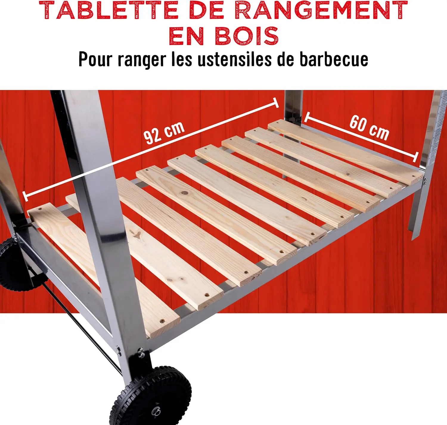 Barbecue à charbon en bois 56 x 85 cm vue 7