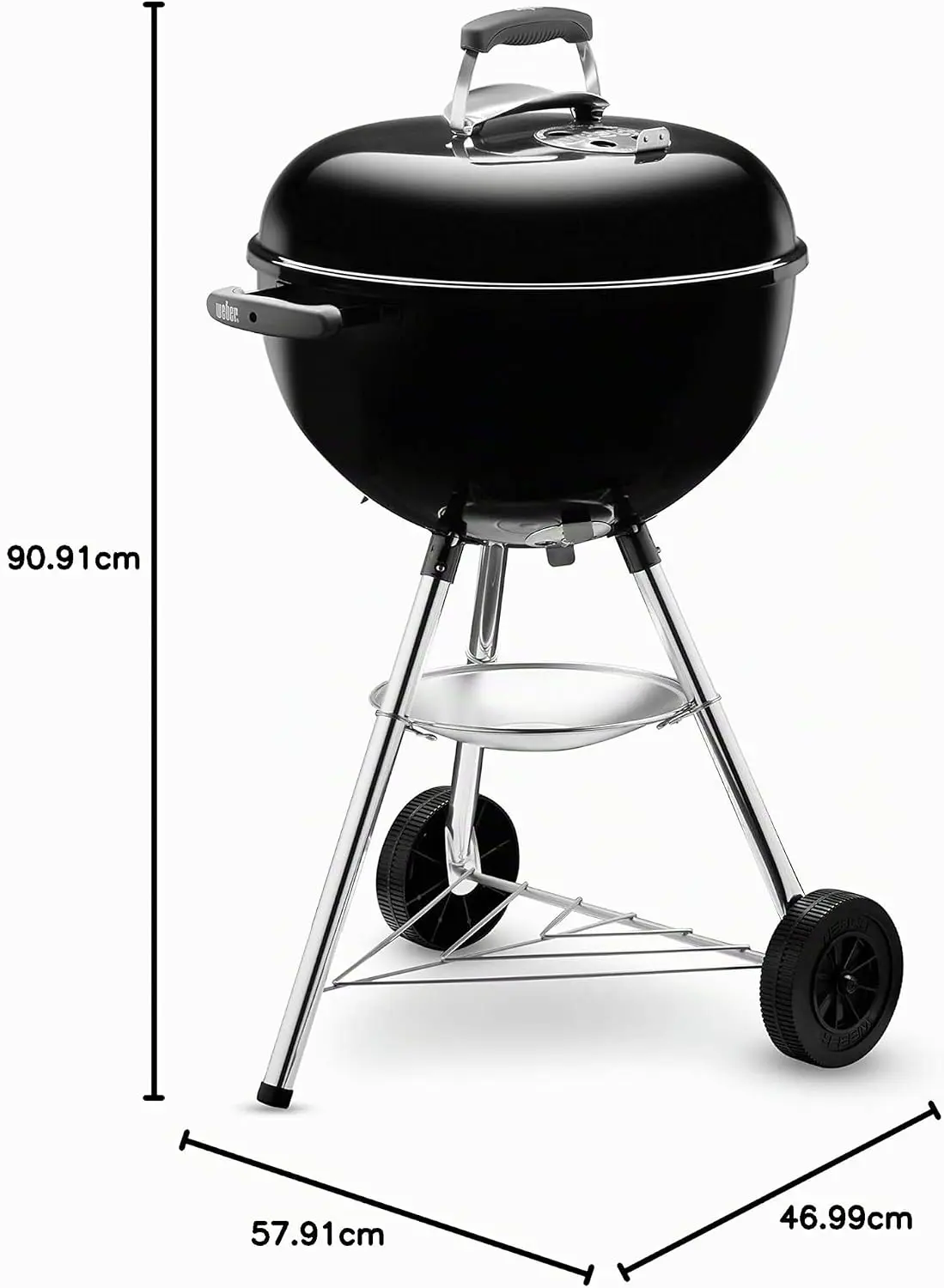 Barbecue weber en métal noir 57 x 47 vue 10