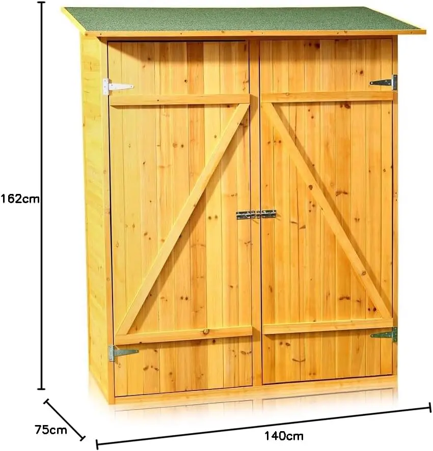 Abri de jardin en bois en bois 140 x 75 cm vue 8