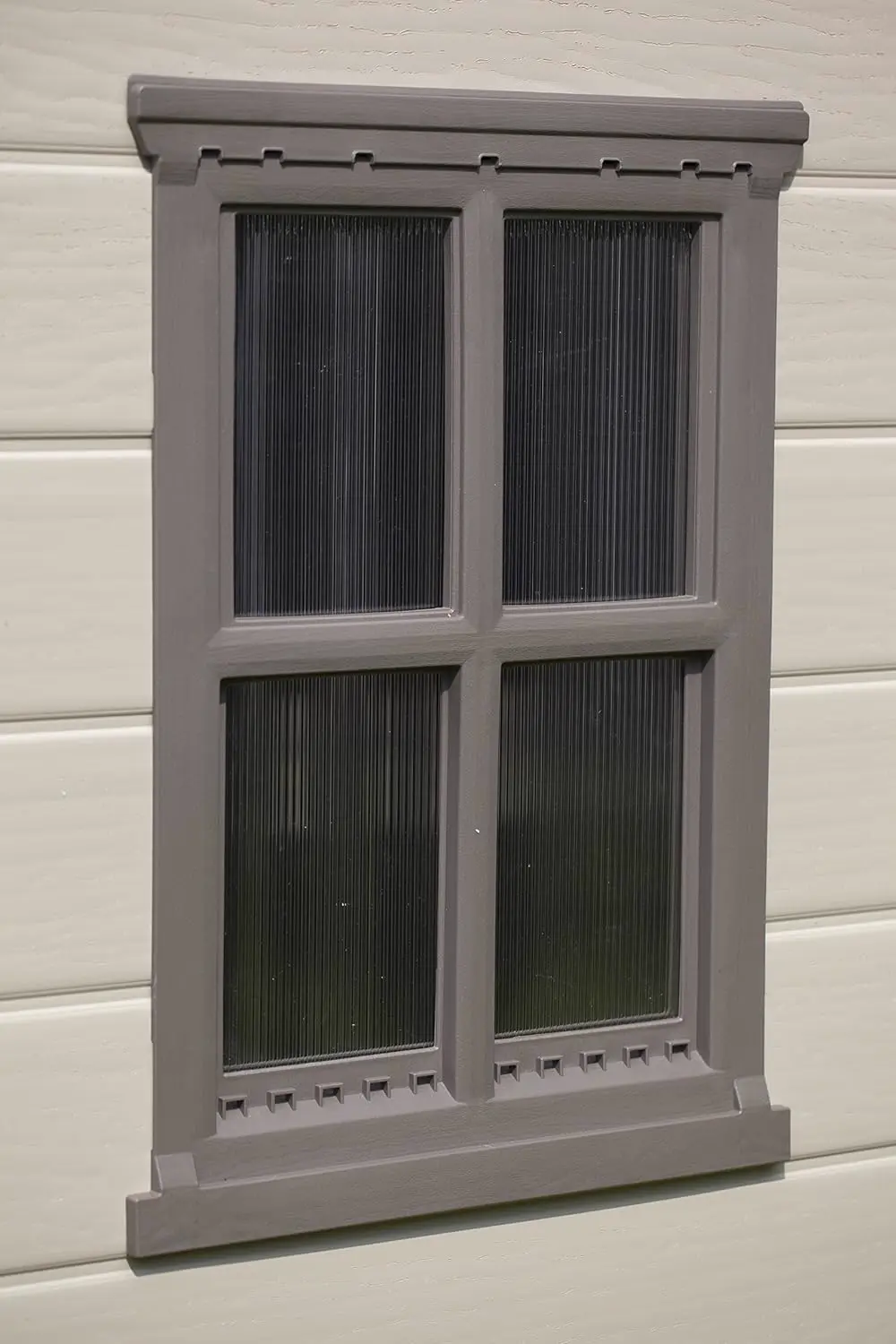 Abri de jardin en résine en acier marron 4,4 m² vue 6