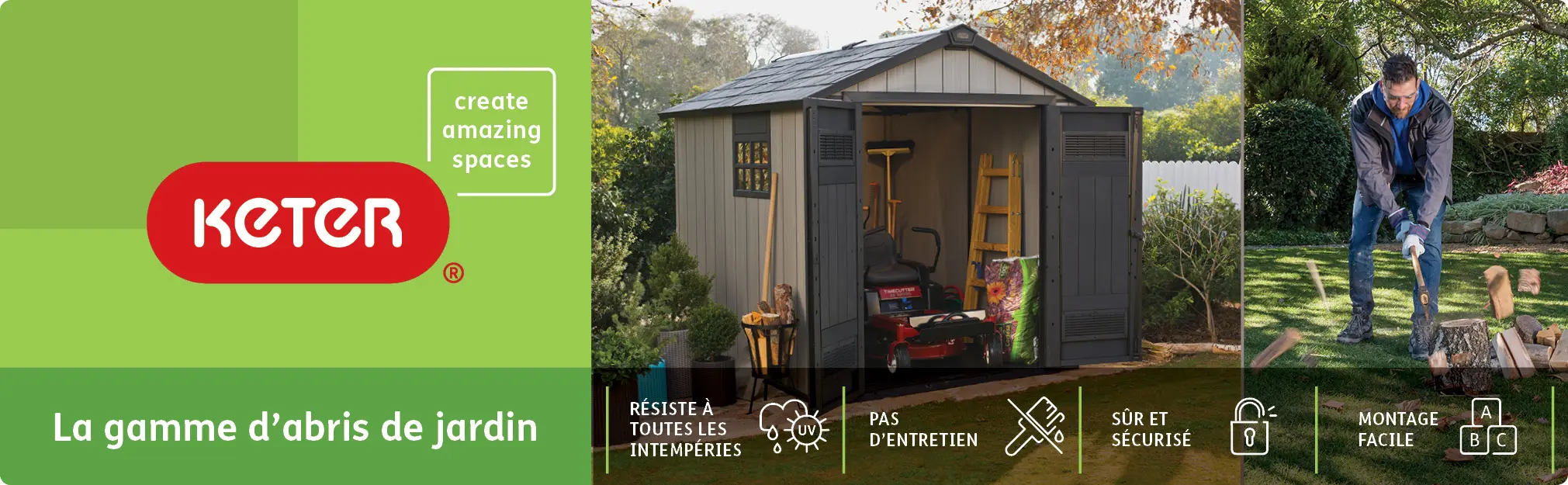 Abri de jardin en résine en acier marron 4,4 m² — contenu détaillé 1