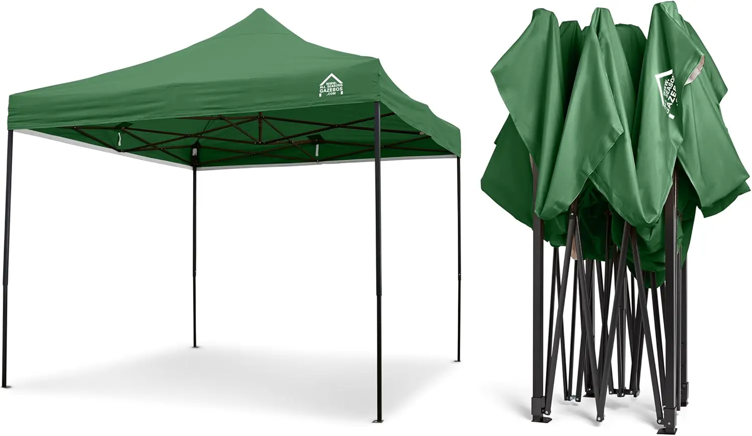 Tonnelle en métal vert vue 3