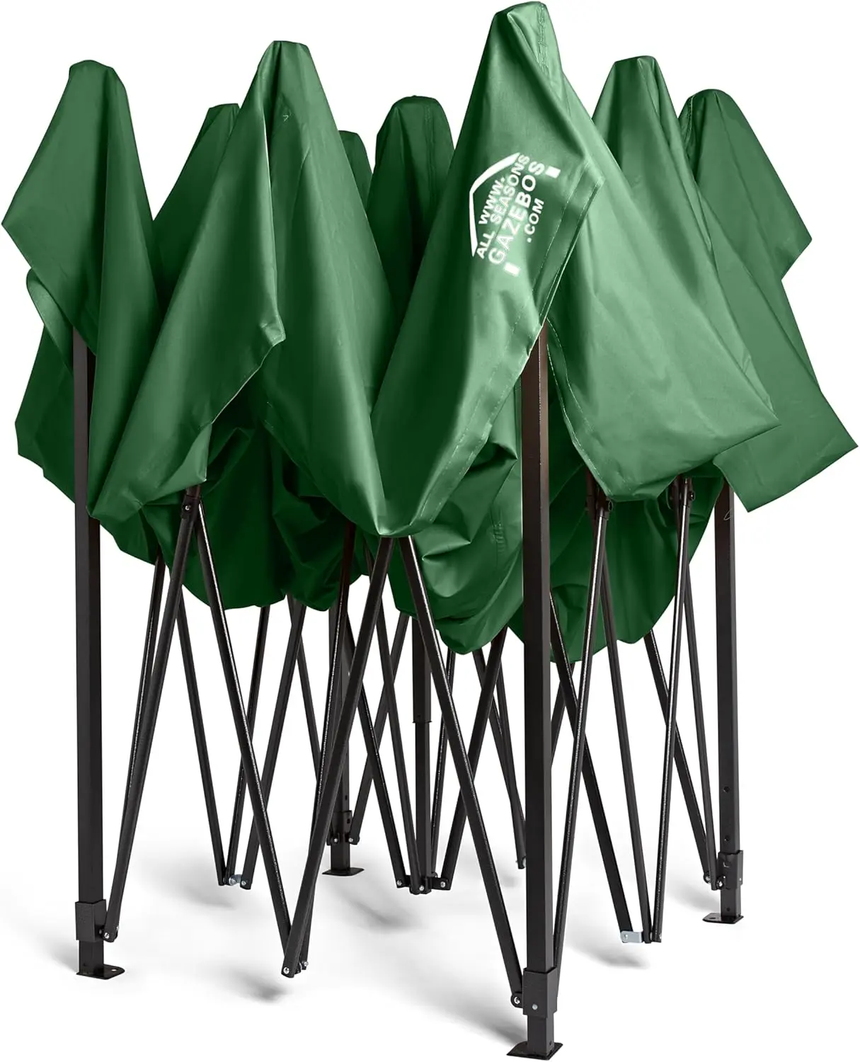 Tonnelle en métal vert vue 7