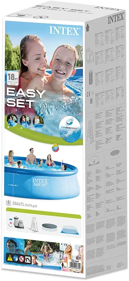 Piscine hors sol bleu 1 m² vue 6