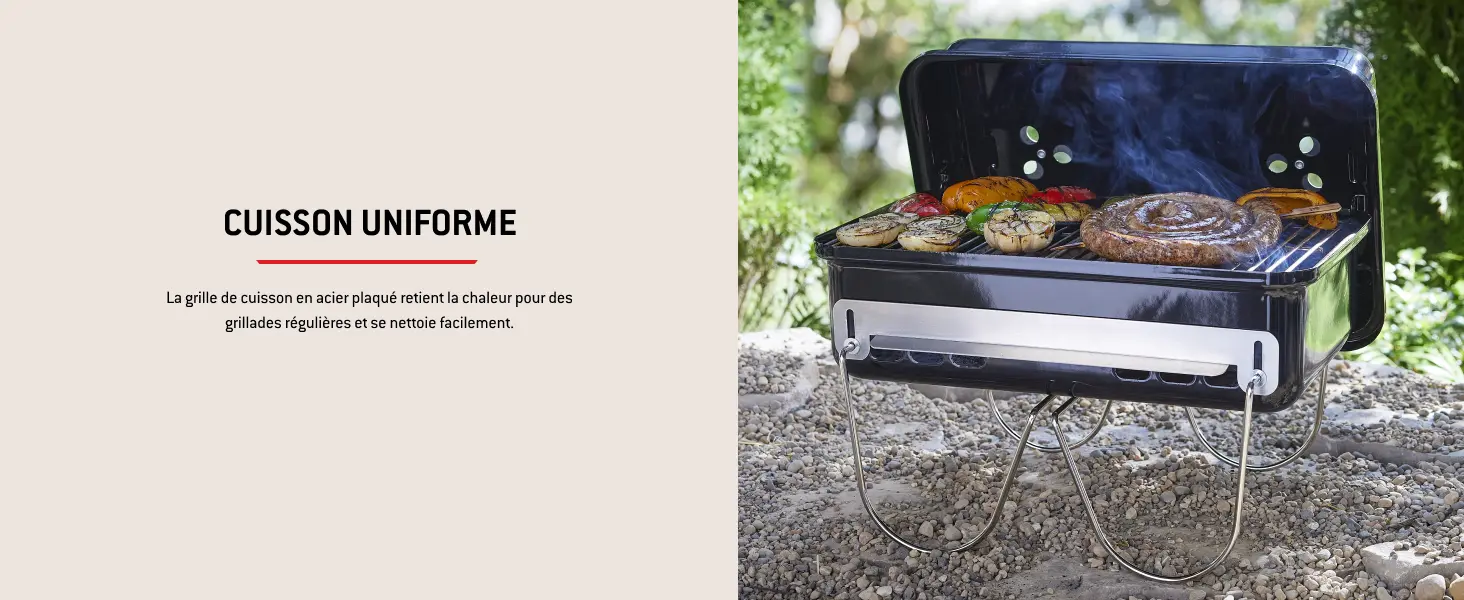 Barbecue weber 4 places en acier noir 42 x 26 cm — contenu détaillé 6