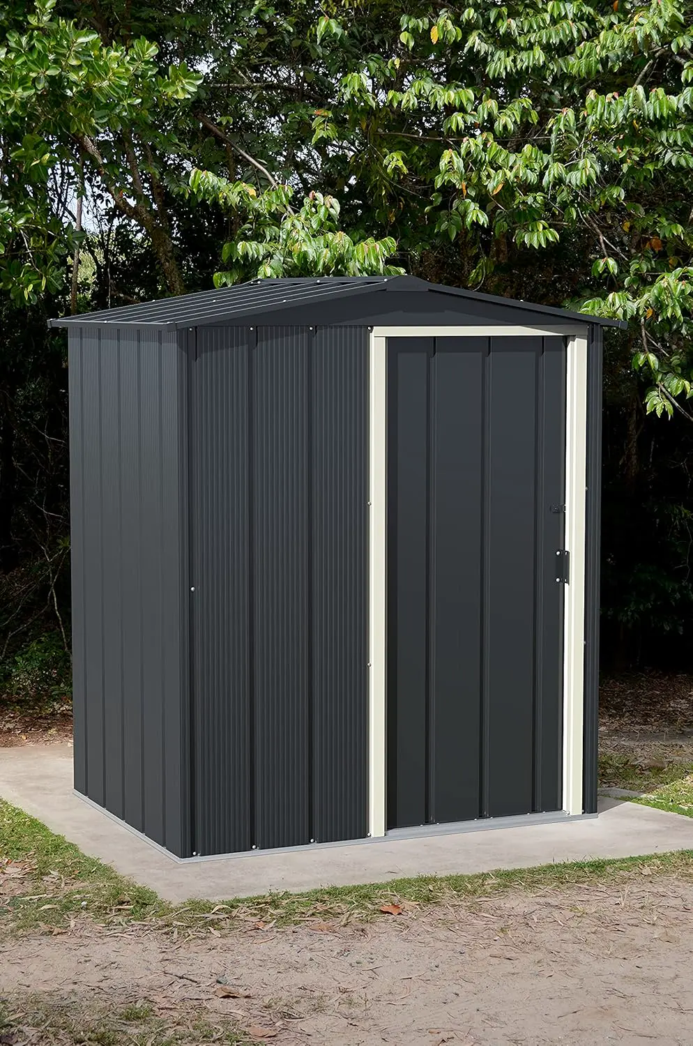 Abri de jardin en métal en acier anthracite 1,56 m² vue 5