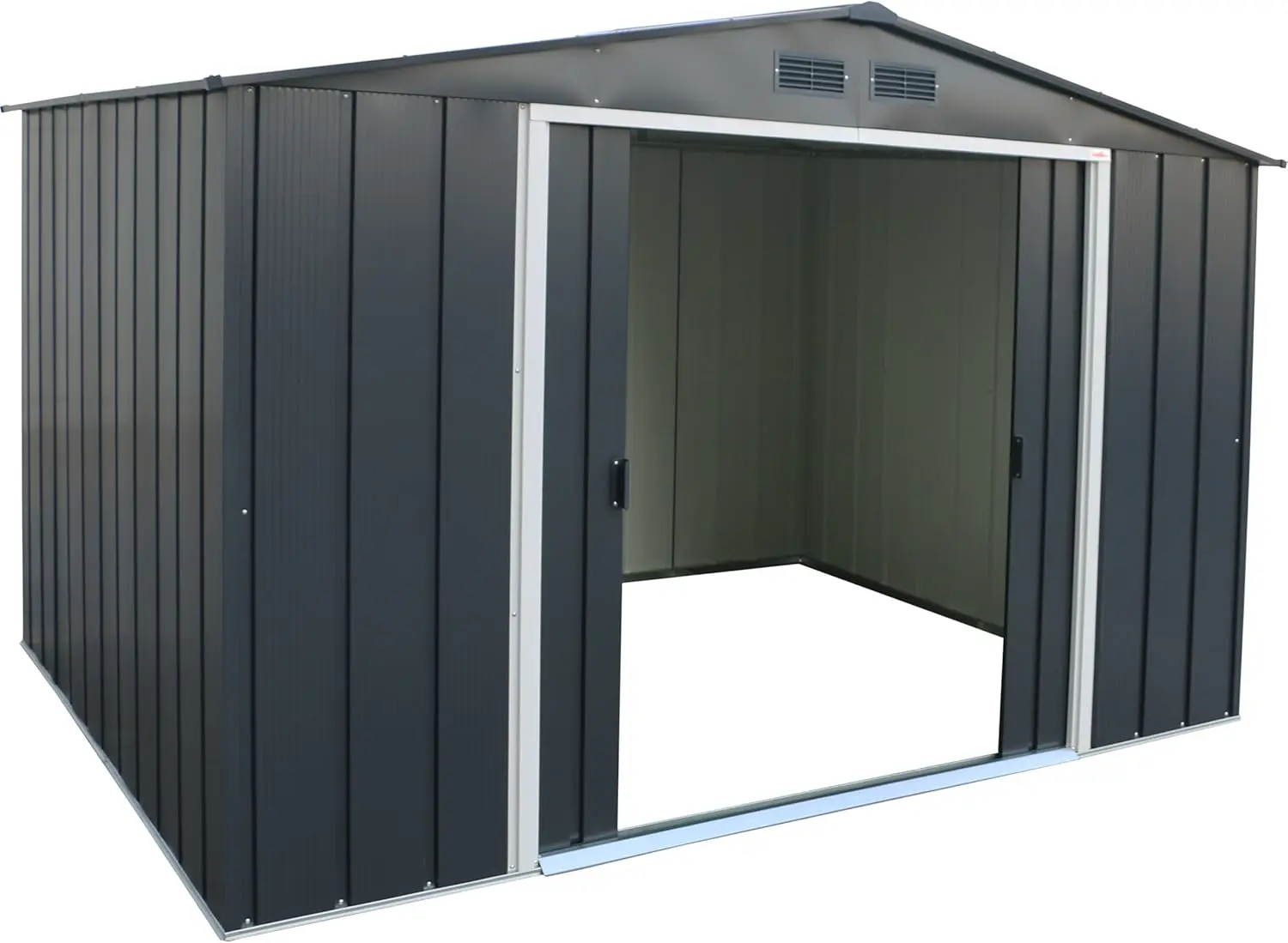 Abri de jardin en métal en métal gris 7,80 m² vue 7