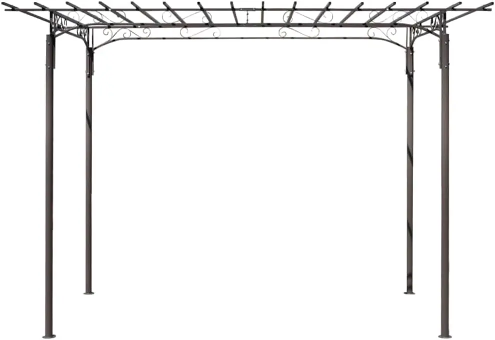 Tonnelle en acier anthracite 190 x 320 cm vue 5