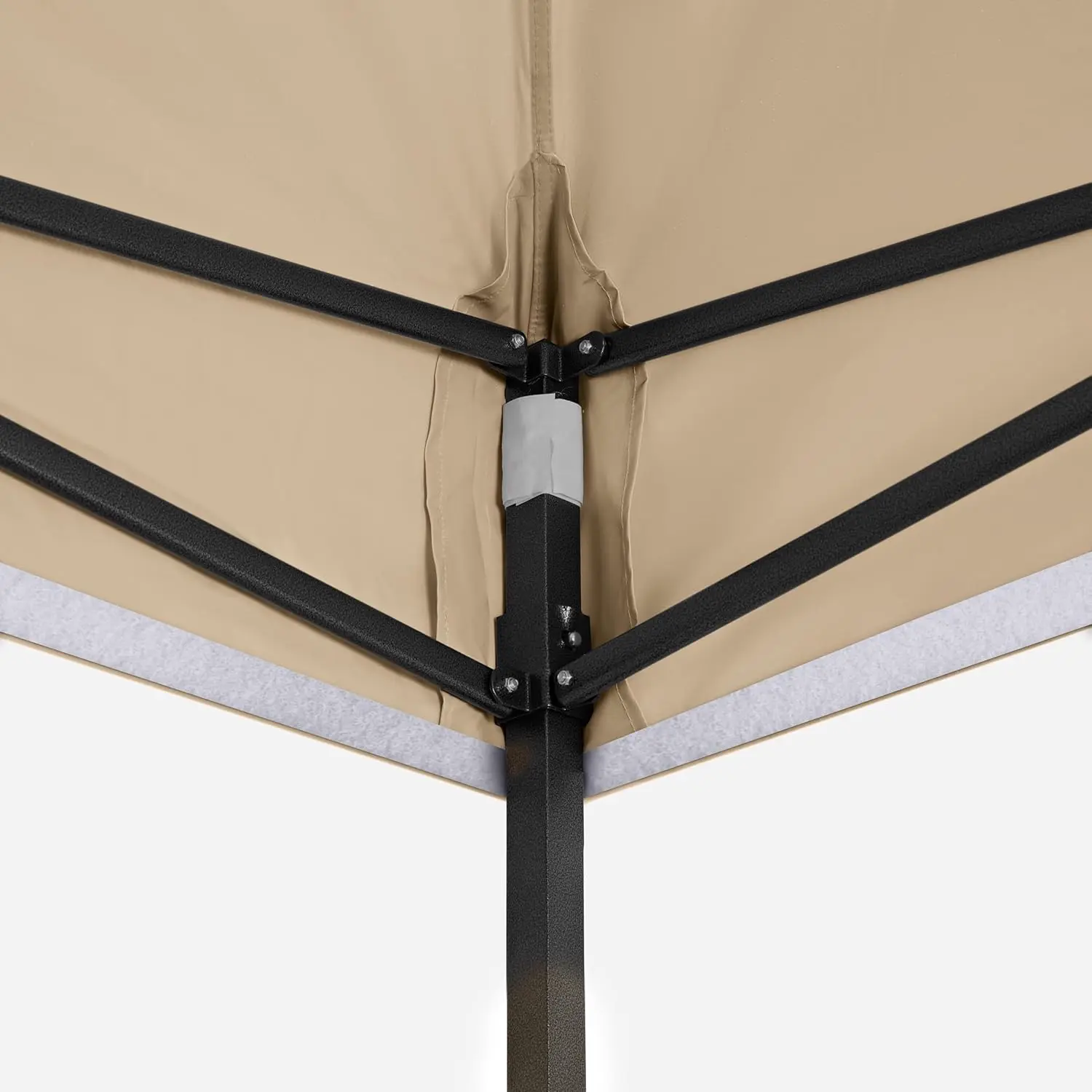 Tonnelle en acier beige 3x3m vue 5