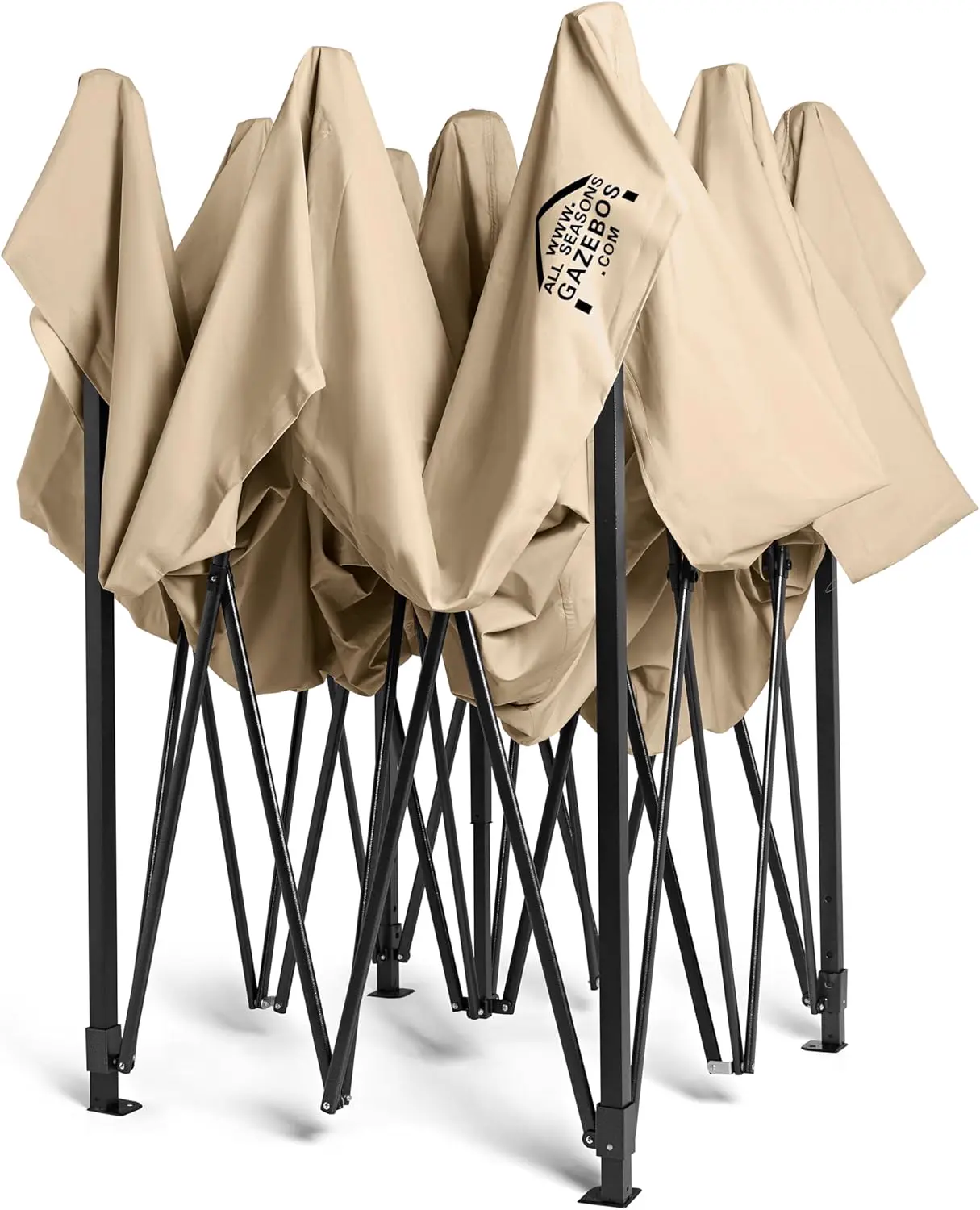 Tonnelle en acier beige 3x3m vue 7