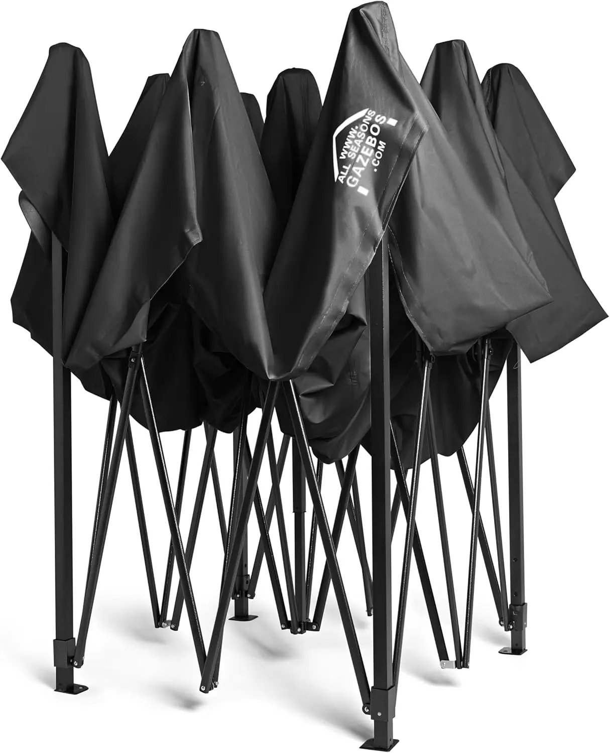 Tonnelle en métal noir 3x3m vue 4