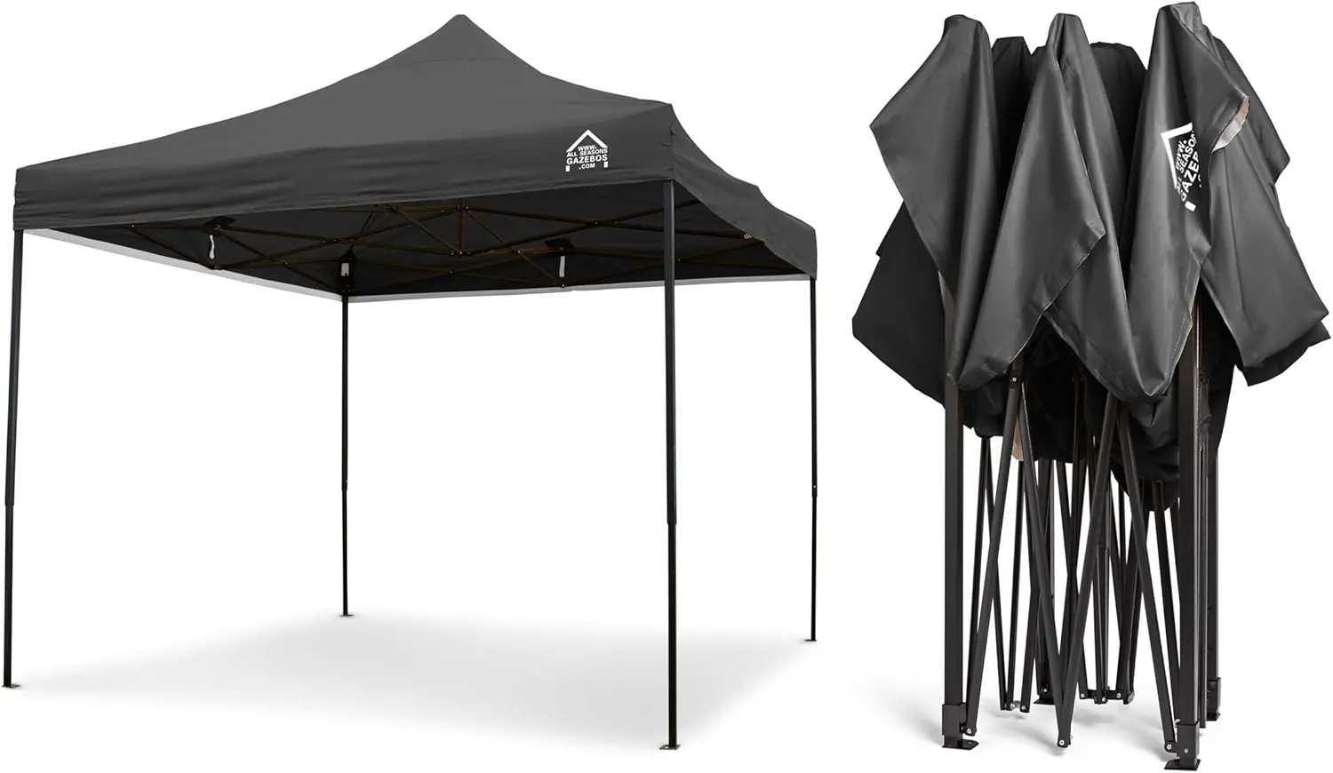 Tonnelle en métal noir 3x3m vue 10