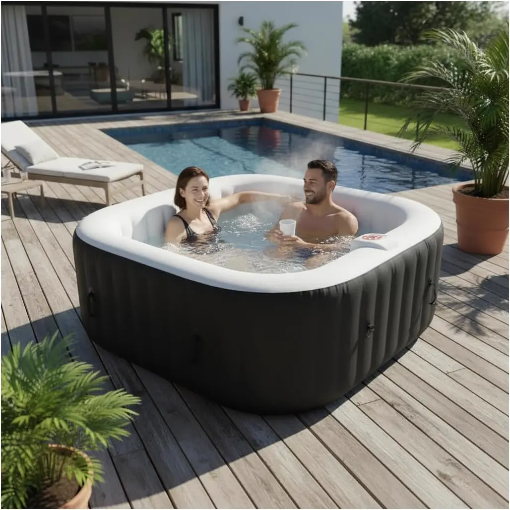 Spa gonflable 4 personnes 4 places 155 x 155 cm vue 4