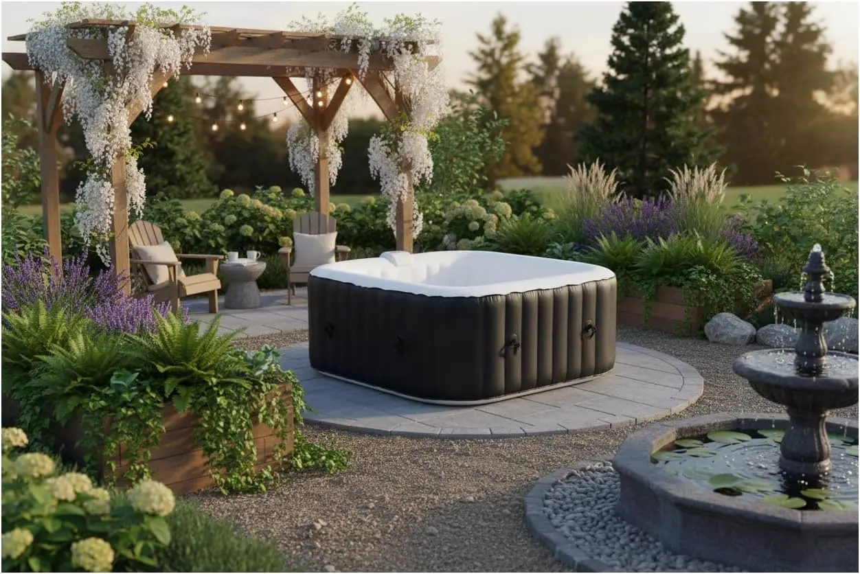 Spa gonflable 4 personnes 4 places 155 x 155 cm vue 5
