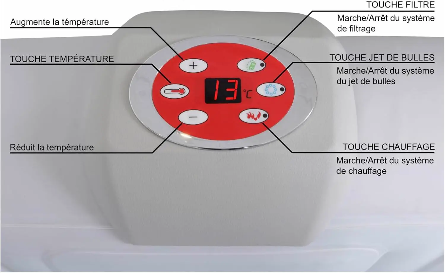 Spa gonflable 4 personnes 4 places 155 x 155 cm vue 8
