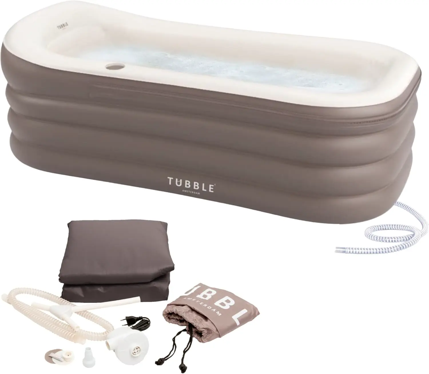 Spa gonflable 2 personnes taupe 80 x 52 cm vue 1
