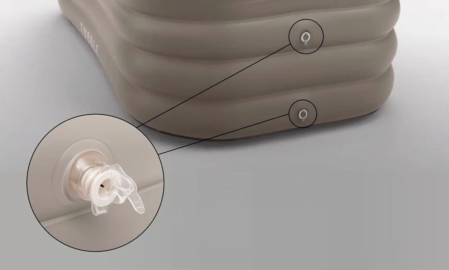 Spa gonflable 2 personnes taupe 80 x 52 cm vue 10