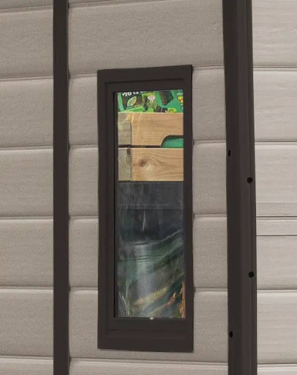 Abri de jardin en résine en résine beige 4,1 m² vue 3
