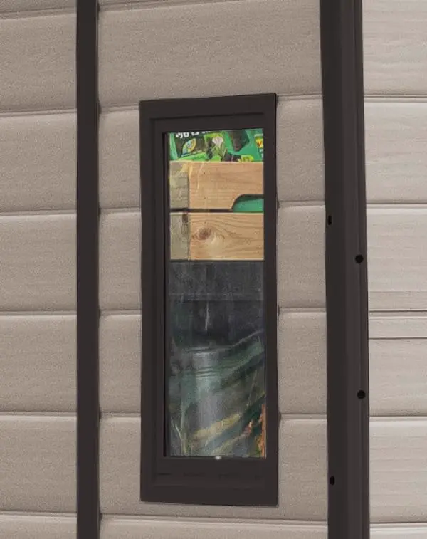 Abri de jardin en résine en bois beige 2,5 m² vue 4