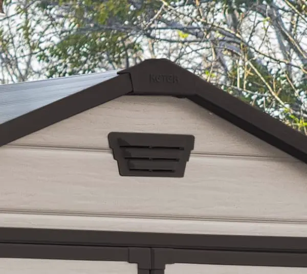 Abri de jardin en résine en bois beige 2,5 m² vue 5
