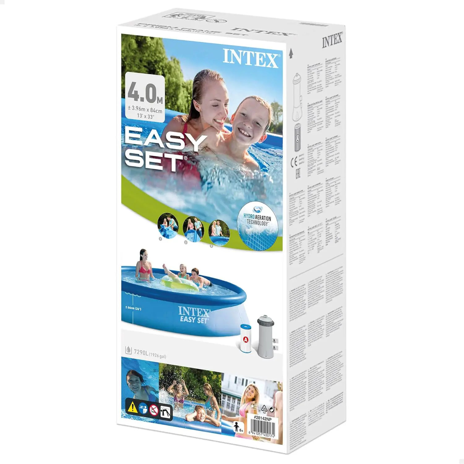 Piscine hors sol bleu 3,96 x 0,84 m vue 4