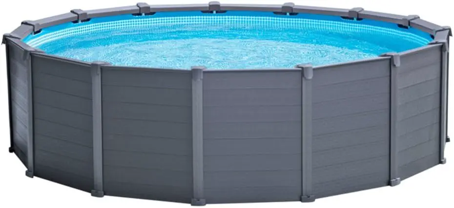 Intex 28382 Kit Piscine avec Panneau Graphite 4,78 m X 1,24 m