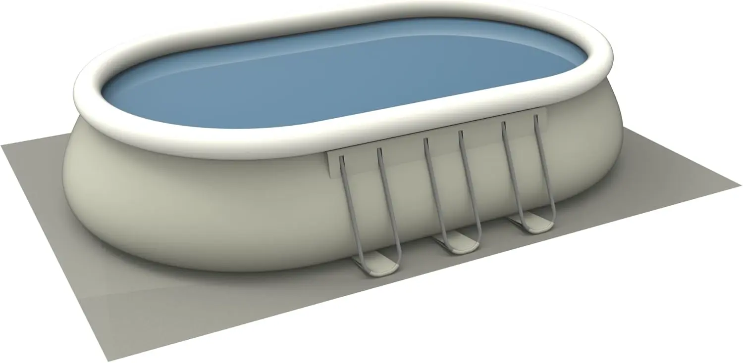 Piscine hors sol en aluminium gris vue 7