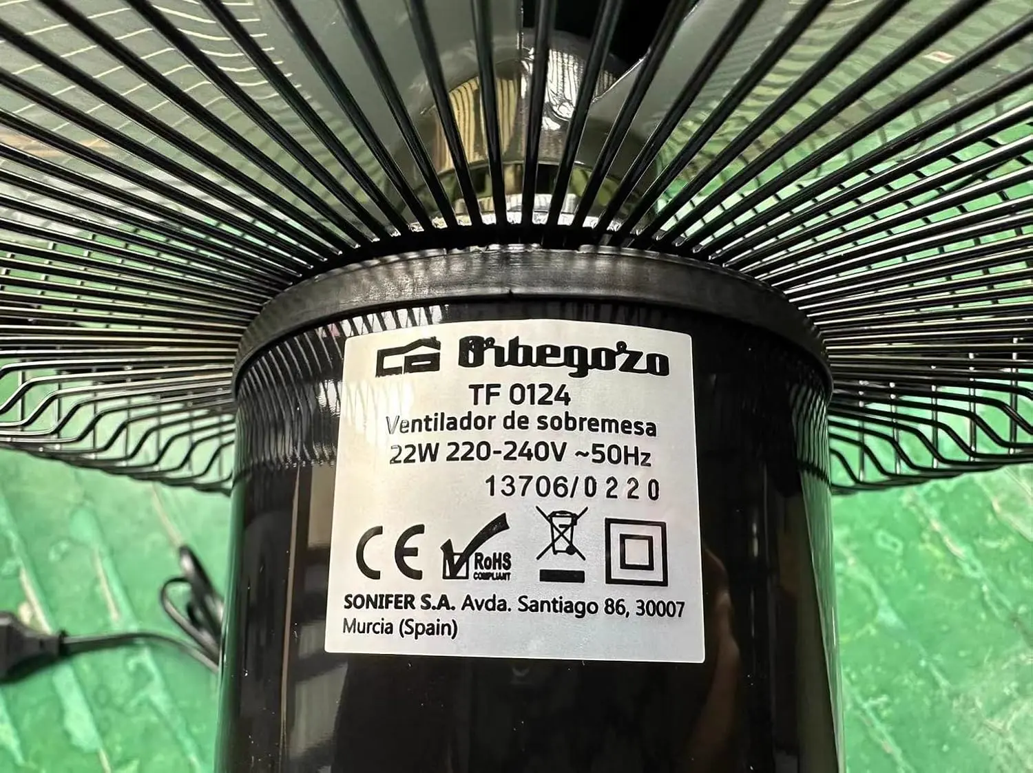 Ventilateur en métal noir vue 5