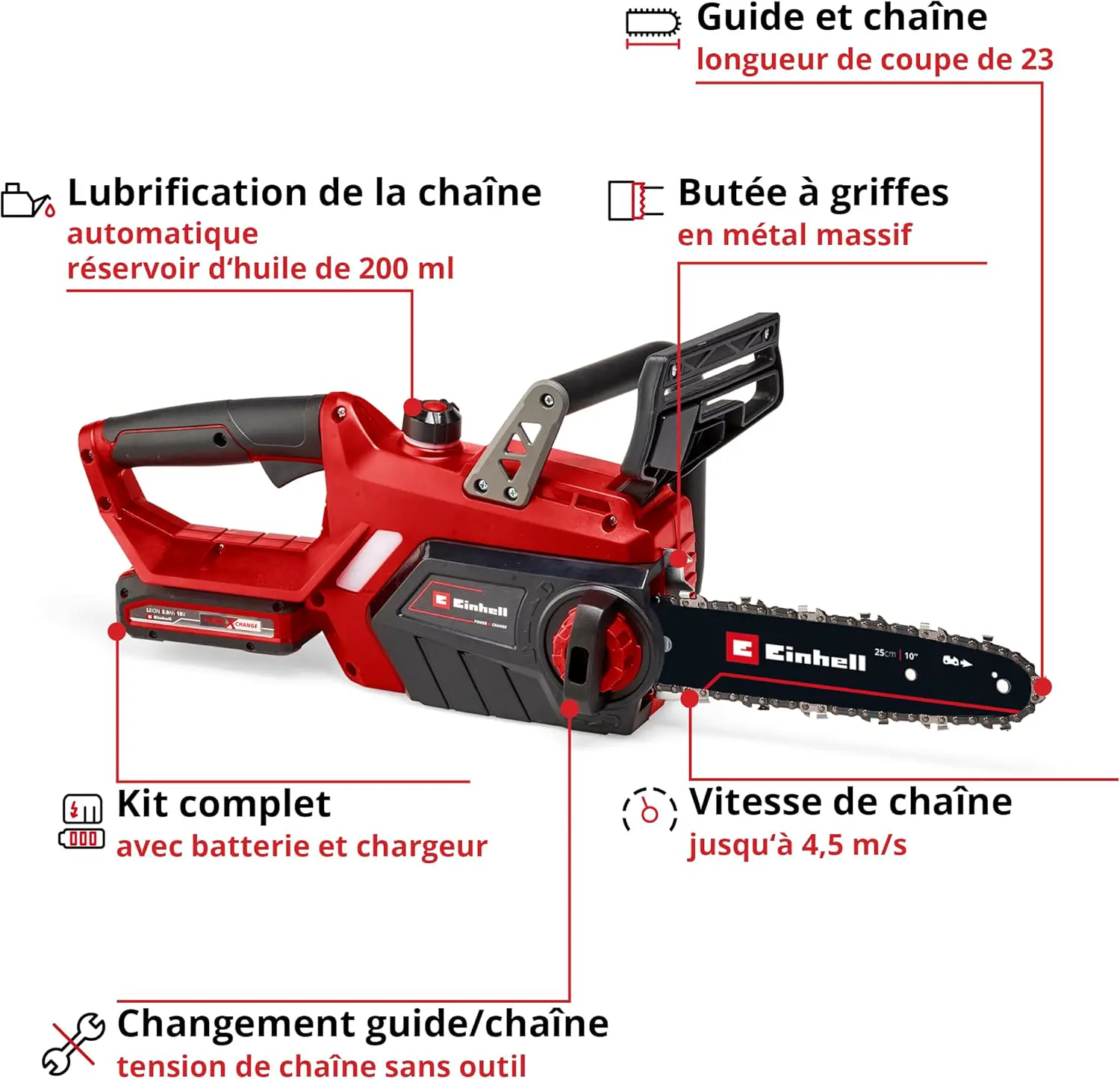 Tronçonneuse thermique en bois 1x 3,0 vue 3