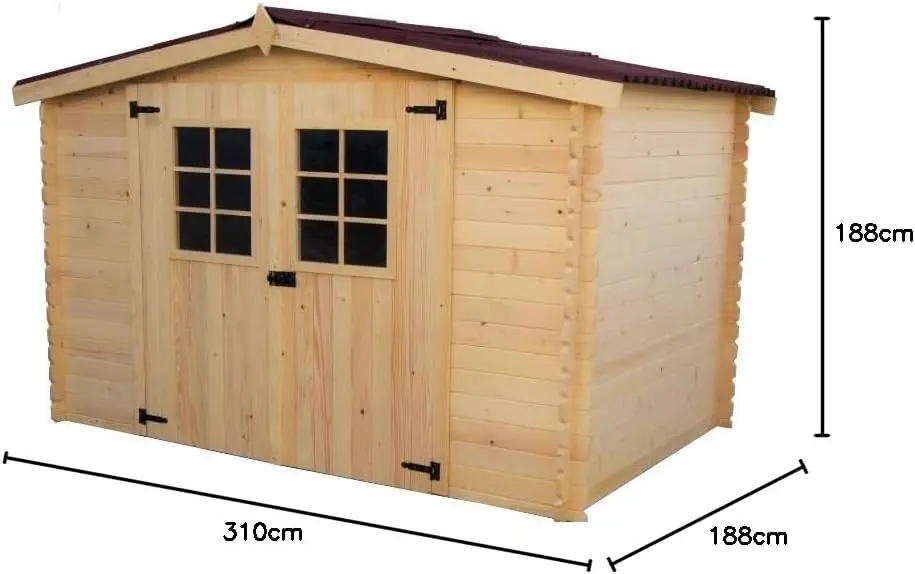 Abri de jardin en bois en bois 5,83 m² vue 5