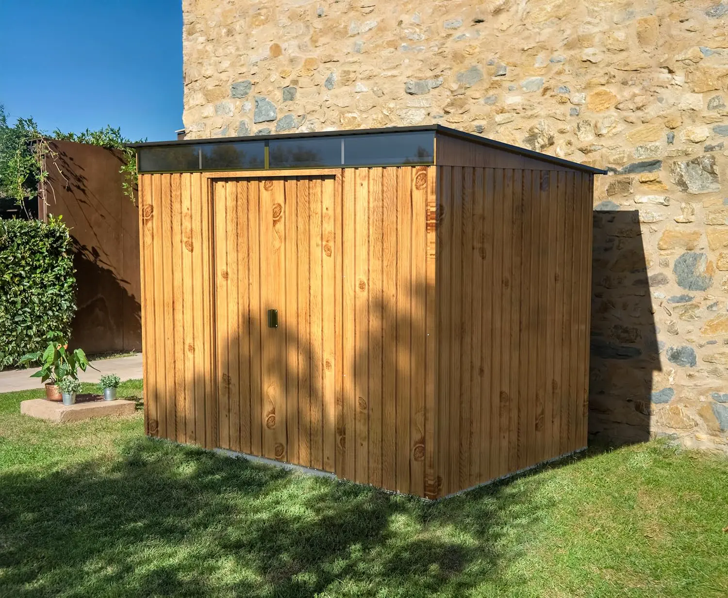Abri de jardin en bois en métal 8 x 6 vue 2