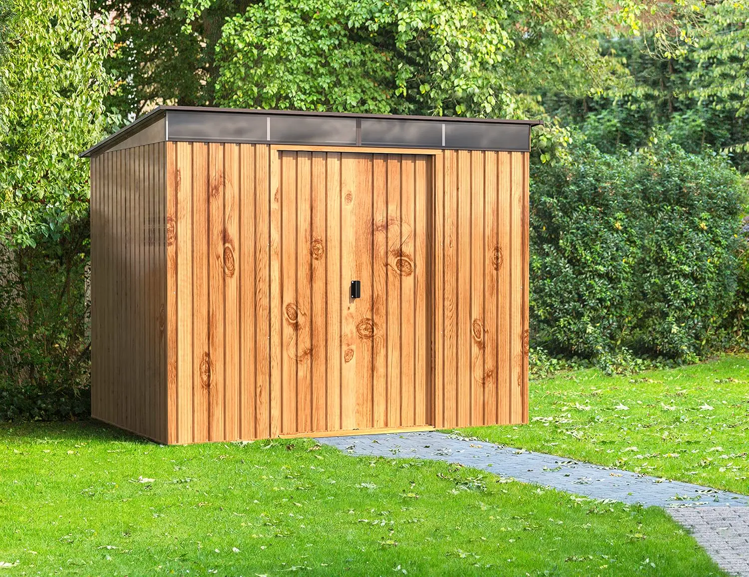 Abri de jardin en bois en métal 8 x 6 vue 4