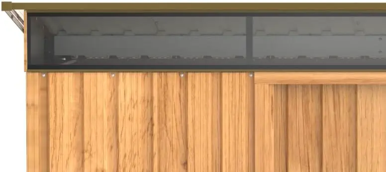 Abri de jardin en bois en métal 8 x 6 vue 10