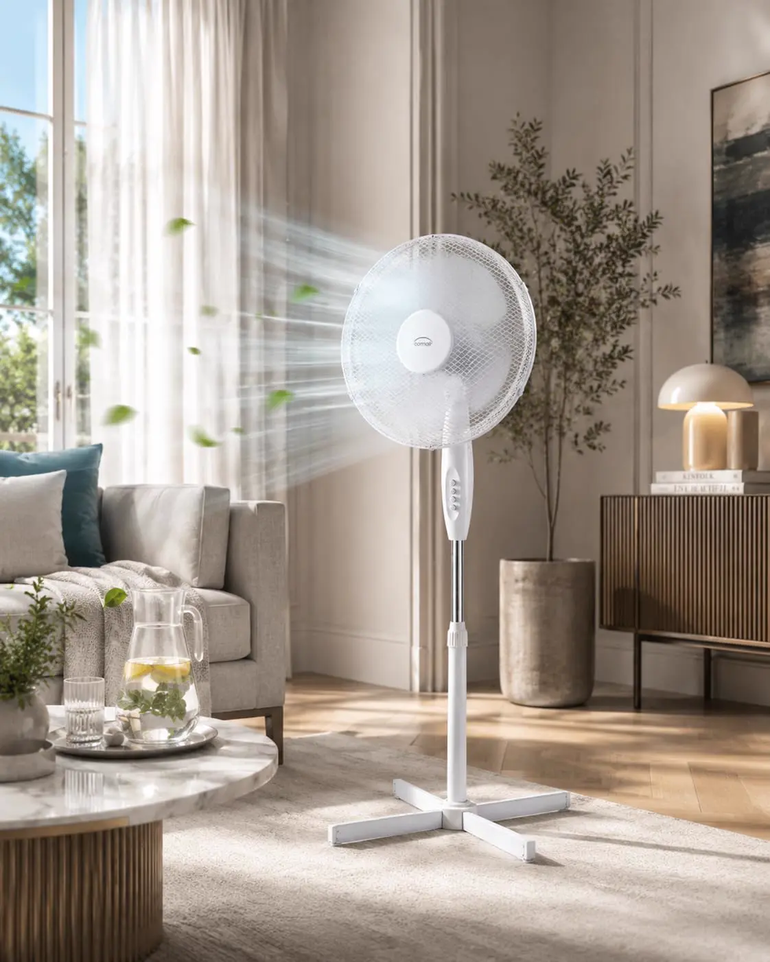 Ventilateur blanc 50 x 125 cm vue 3