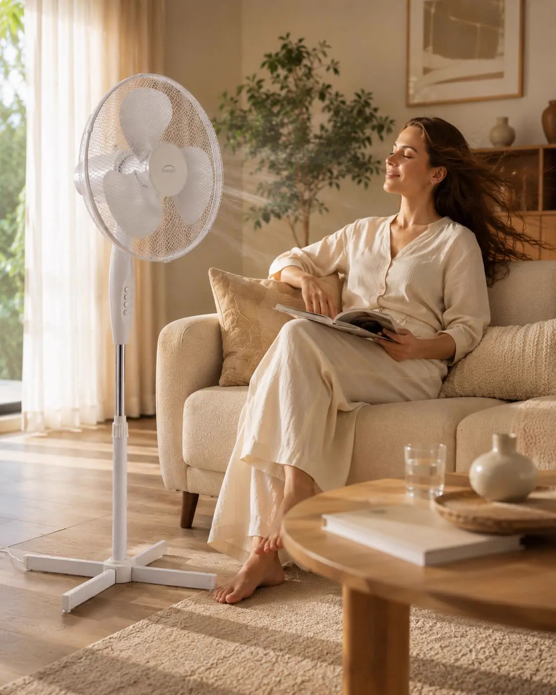 Ventilateur blanc 50 x 125 cm vue 4