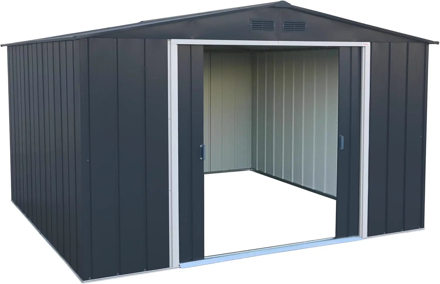 Abri de jardin en métal en acier anthracite 9,16 m² vue 7