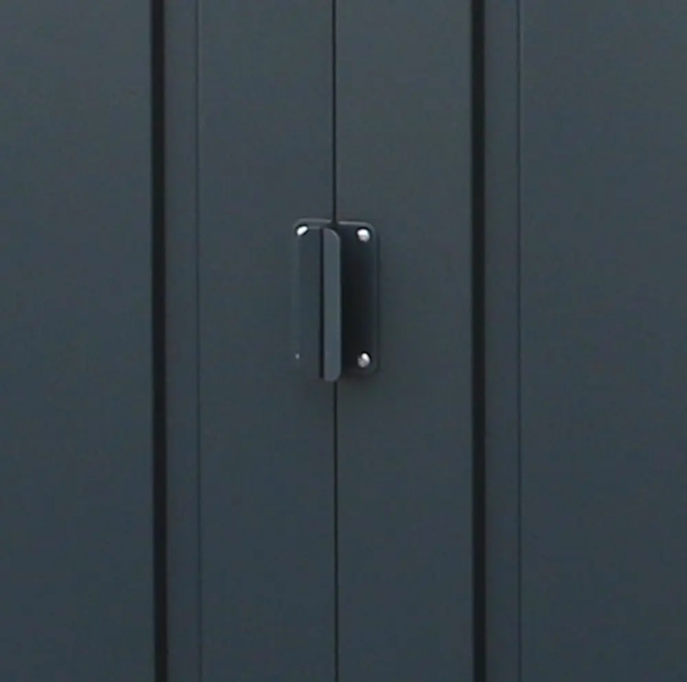 Abri de jardin en métal en acier anthracite 9,16 m² vue 14