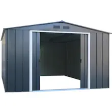 Abri de jardin en métal en acier anthracite 9,16 m² — contenu détaillé 17
