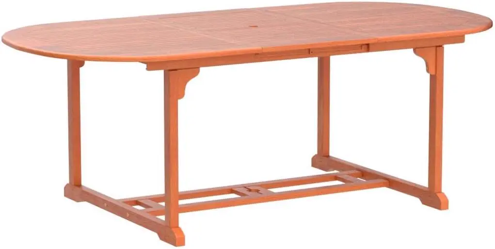 Table de jardin 8 places en bois 100 x 74 cm vue 5