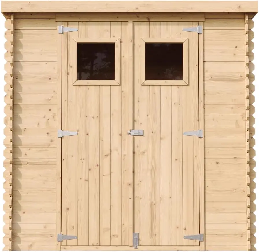 Abri de jardin en bois en bois naturel 2,22 m² vue 8