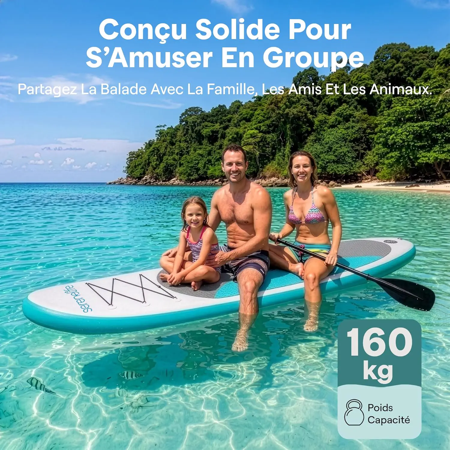 Paddle gonflable en aluminium vue 2