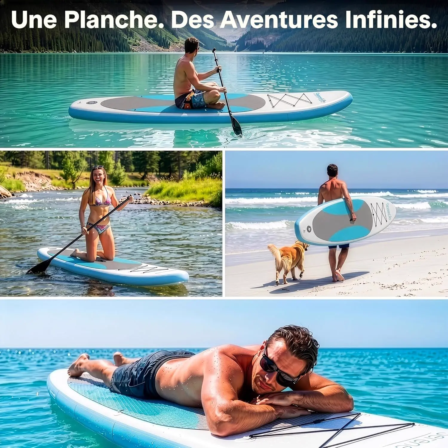 Paddle gonflable en aluminium vue 6