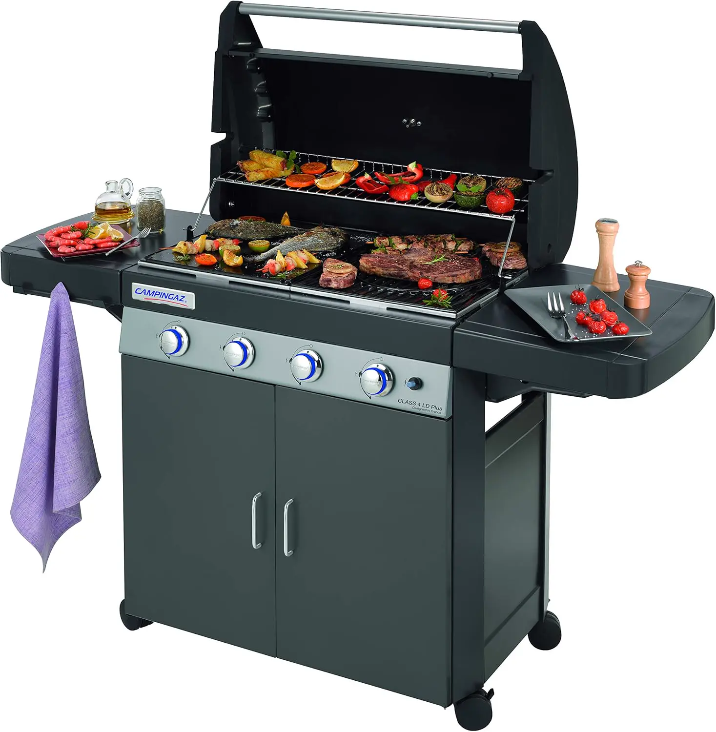 Barbecue à gaz en acier vue 3