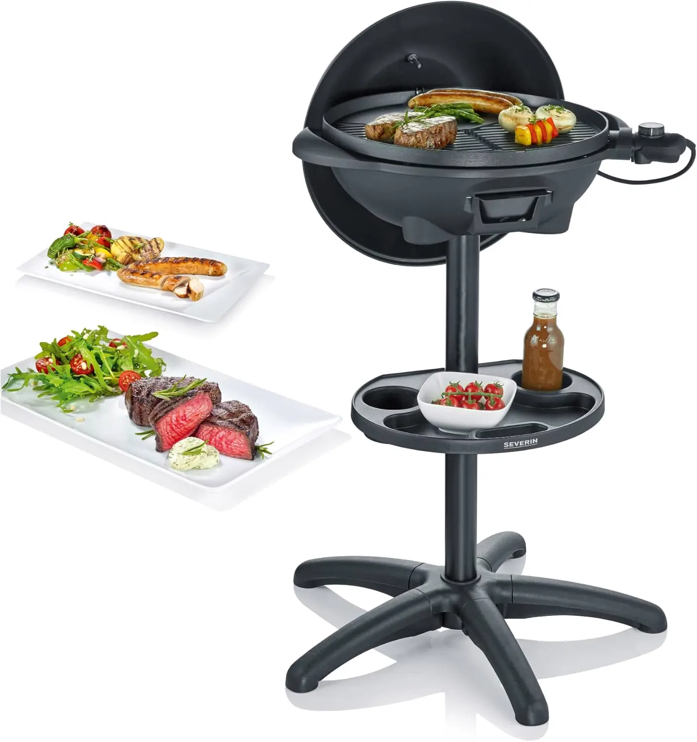 Barbecue électrique en aluminium noir vue 11