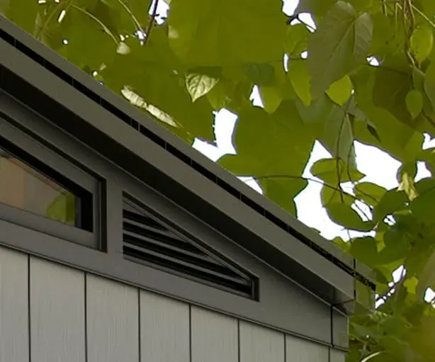 Abri de jardin en résine en résine gris 4,7 m² vue 5