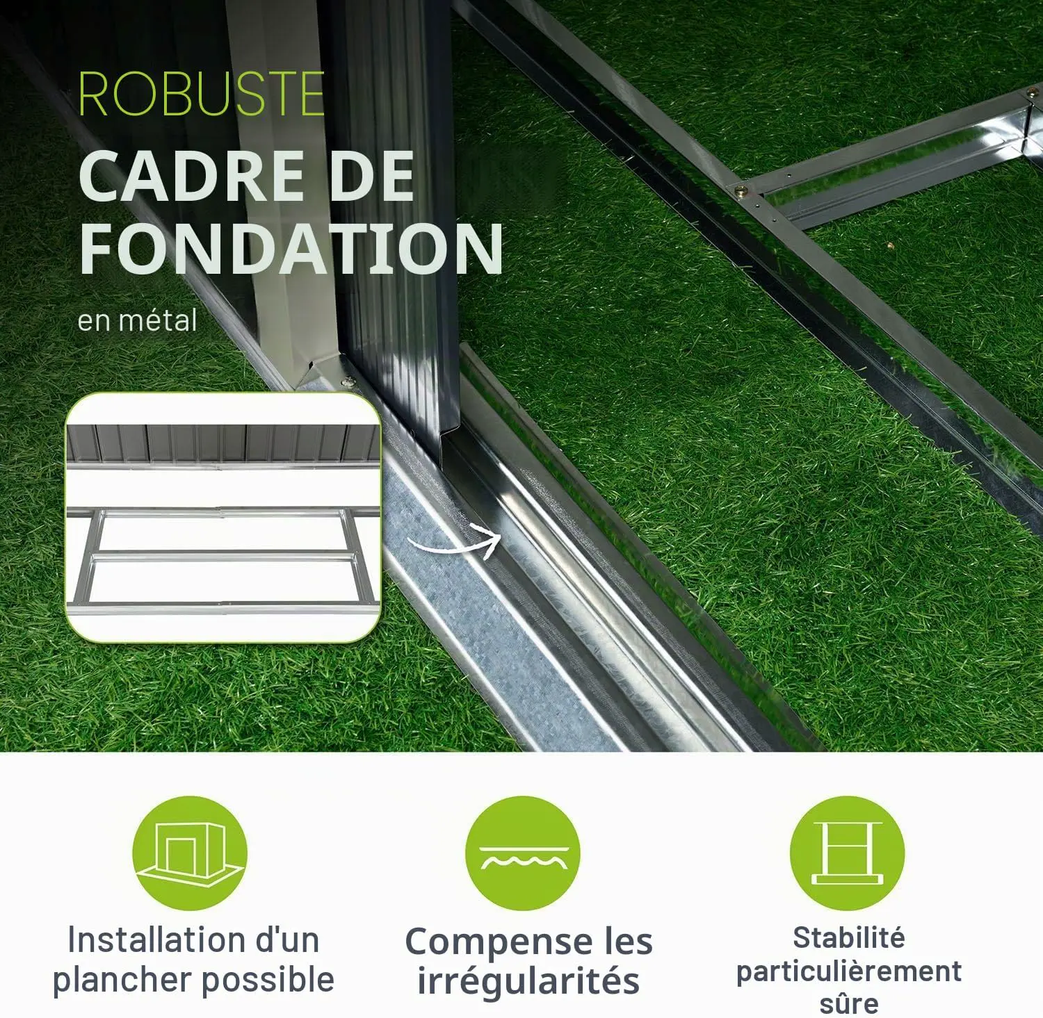 Abri de jardin en métal en métal anthracite 8,9m² vue 6
