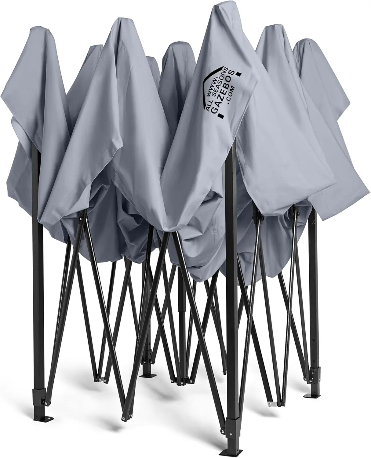 Tonnelle en métal gris 3 x 3 m vue 4