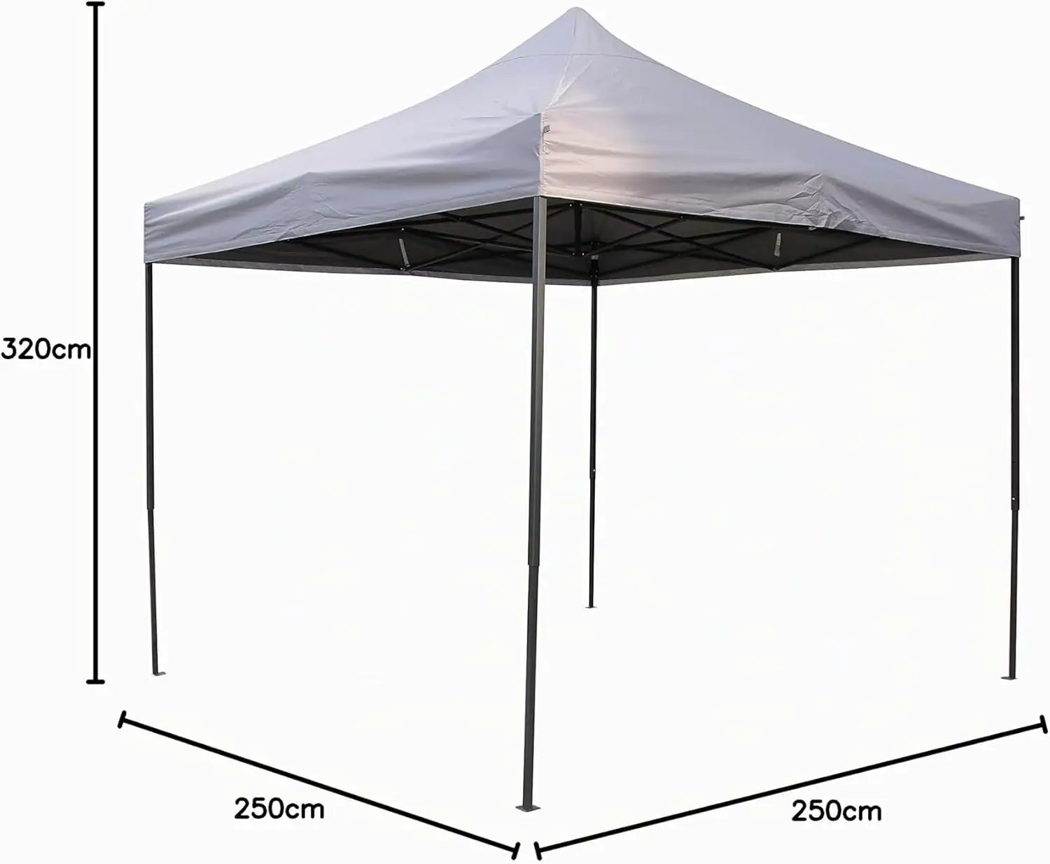 Tonnelle en métal gris 3 x 3 m vue 9